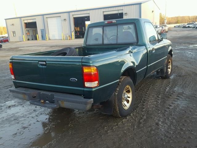 1FTYR10C4XTA05834 - 1999 FORD RANGER GREEN photo 4