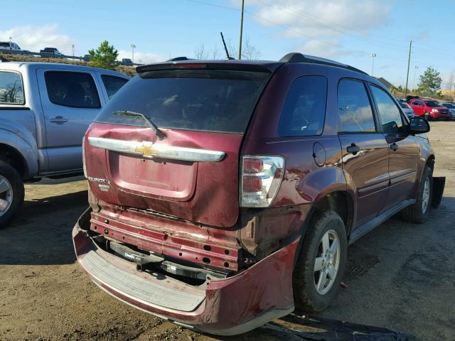 2CNDL13F076096725 - 2007 CHEVROLET EQUINOX LS MAROON photo 4