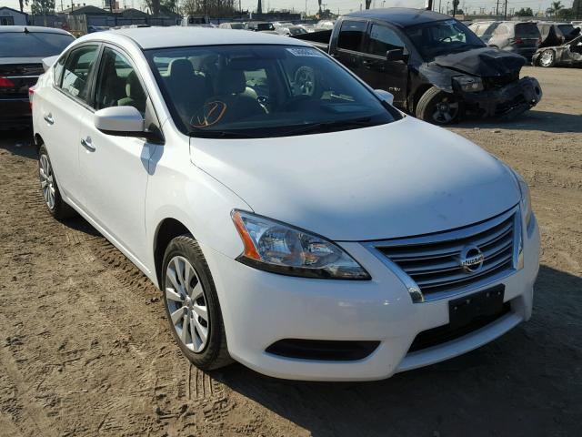 3N1AB7AP9EY327385 - 2014 NISSAN SENTRA S WHITE photo 1