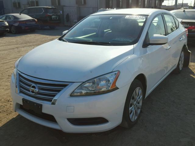 3N1AB7AP9EY327385 - 2014 NISSAN SENTRA S WHITE photo 2