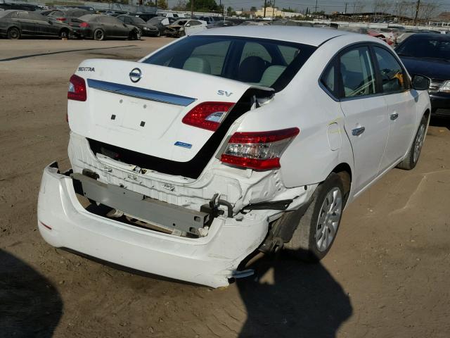 3N1AB7AP9EY327385 - 2014 NISSAN SENTRA S WHITE photo 4