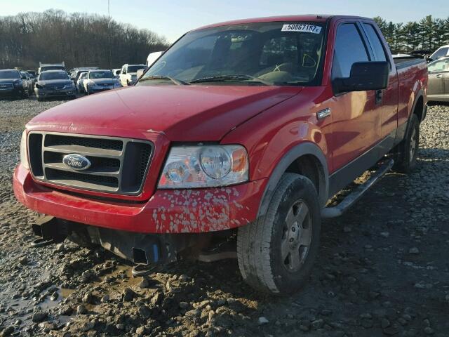 1FTPX14584NA01332 - 2004 FORD F150 RED photo 2