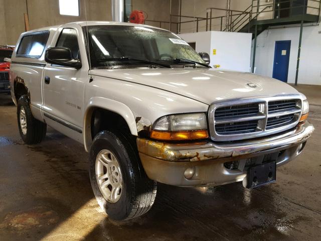 1B7GG46X42S523468 - 2002 DODGE DAKOTA SLT GRAY photo 1