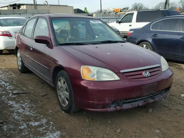 2HGES26742H598092 - 2002 HONDA CIVIC EX BURGUNDY photo 1