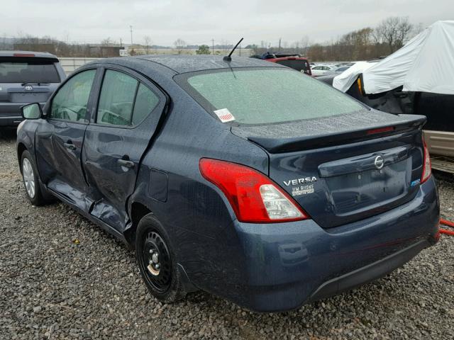 3N1CN7AP2GL837920 - 2016 NISSAN VERSA S BLUE photo 3