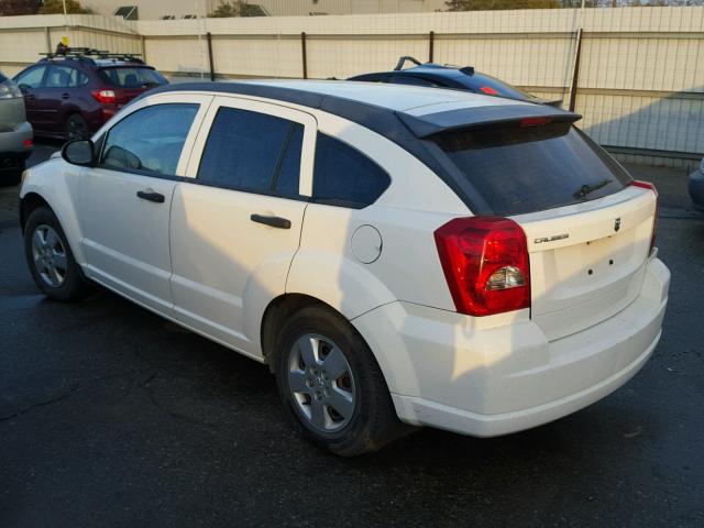 1B3HB28B17D595508 - 2007 DODGE CALIBER WHITE photo 3