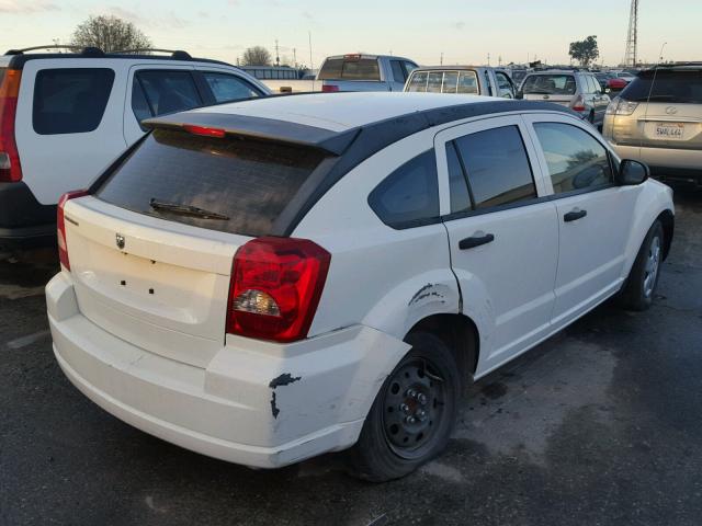 1B3HB28B17D595508 - 2007 DODGE CALIBER WHITE photo 4