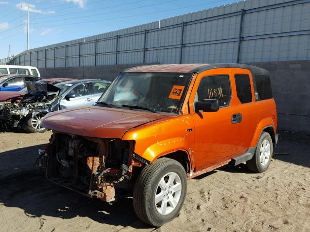 5J6YH28719L000930 - 2009 HONDA ELEMENT EX ORANGE photo 2