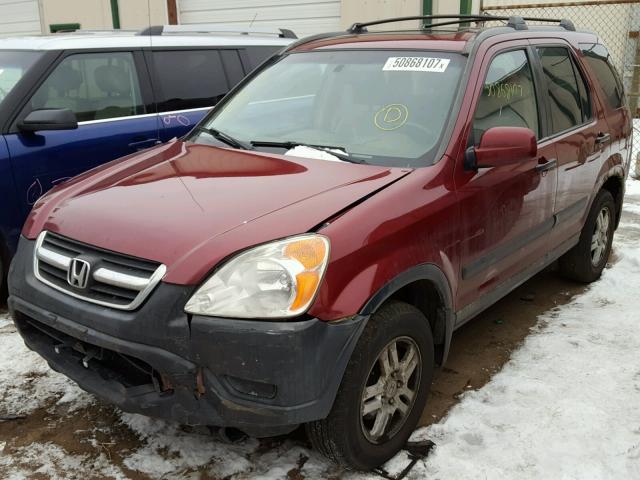 JHLRD78832C008614 - 2002 HONDA CR-V EX RED photo 2