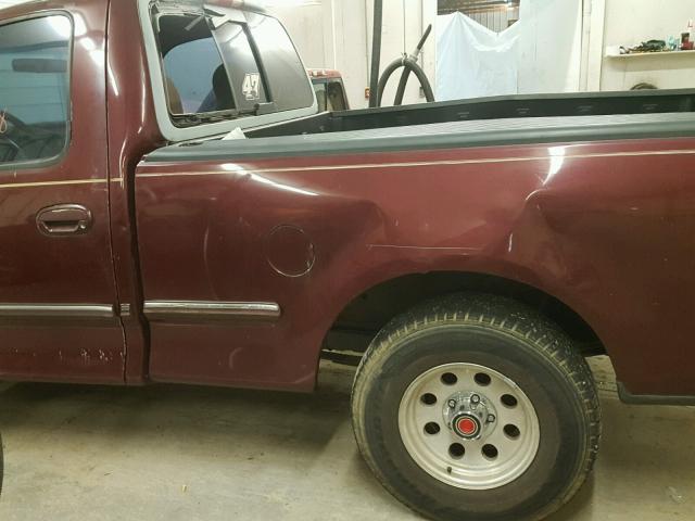 1FTDF1769VKA00221 - 1997 FORD F150 BURGUNDY photo 9