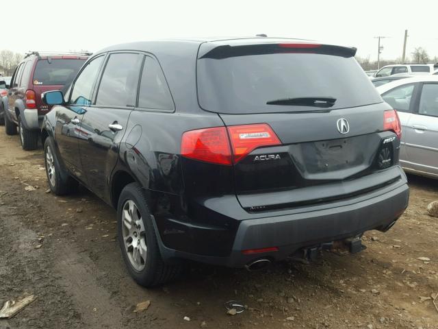 2HNYD282X7H533370 - 2007 ACURA MDX BLACK photo 3