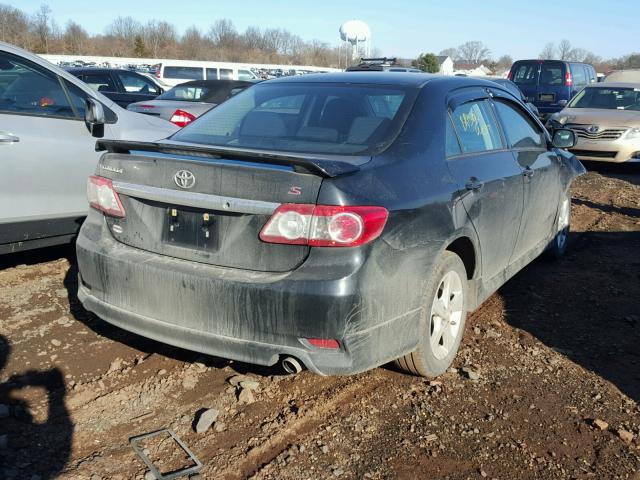 2T1BU4EE1DC116196 - 2013 TOYOTA COROLLA BA BLACK photo 4