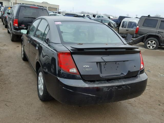 1G8AZ52F03Z119203 - 2003 SATURN ION LEVEL BLACK photo 3