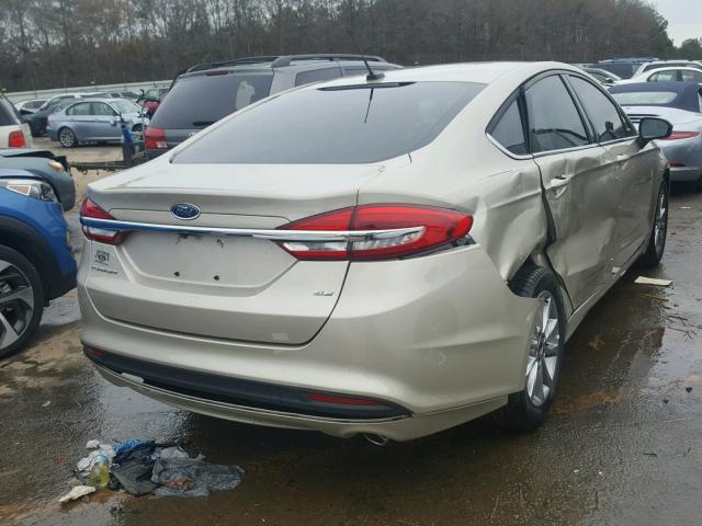 3FA6P0H70HR391479 - 2017 FORD FUSION SE GOLD photo 4