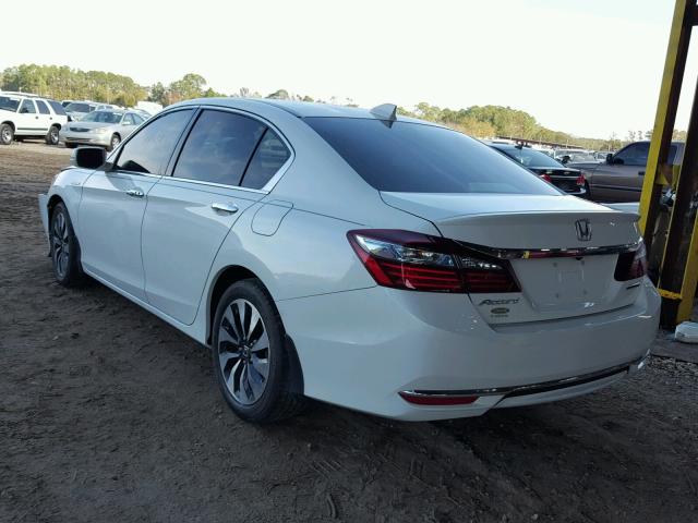 JHMCR6F36HC012752 - 2017 HONDA ACCORD HYB WHITE photo 3