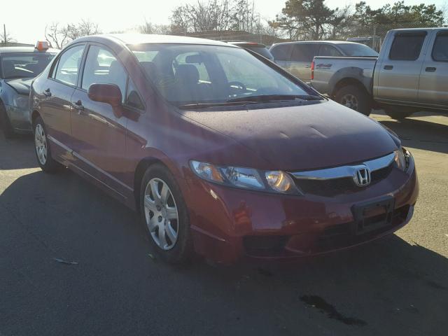 2HGFA16569H344281 - 2009 HONDA CIVIC LX RED photo 1