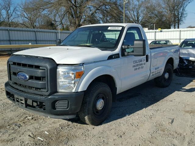 1FTBF2A65EEB32557 - 2014 FORD F250 SUPER WHITE photo 2