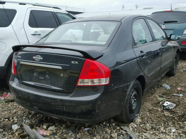 KNAFE221095624438 - 2009 KIA SPECTRA EX BLACK photo 4