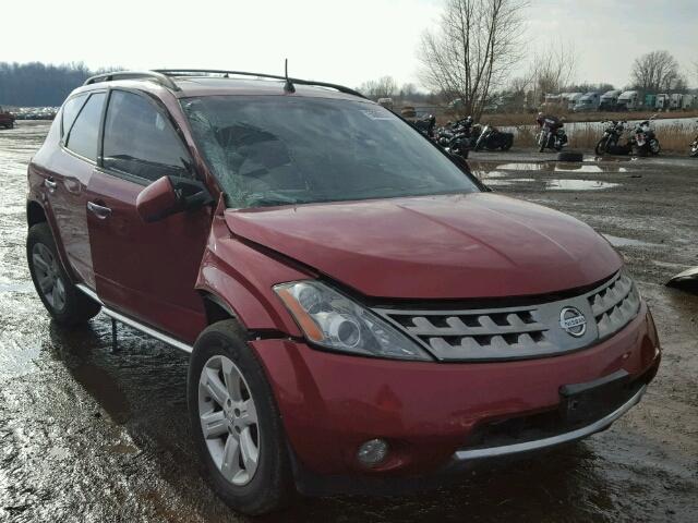 JN8AZ08WX7W660920 - 2007 NISSAN MURANO SL RED photo 1