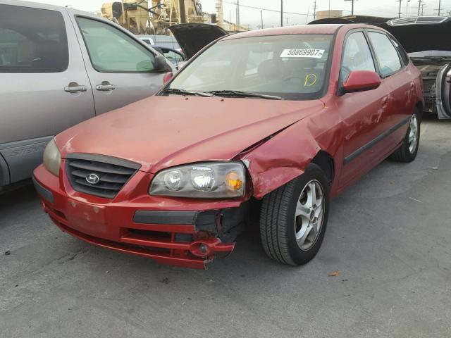 KMHDN56D14U117591 - 2004 HYUNDAI ELANTRA GL RED photo 2