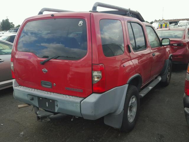 5N1ED28T2YC605535 - 2000 NISSAN XTERRA XE RED photo 4