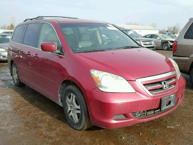 5FNRL38706B426184 - 2006 HONDA ODYSSEY EX RED photo 1