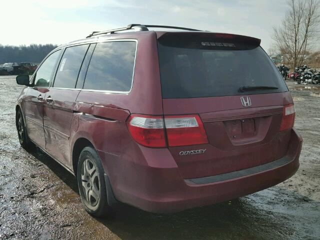 5FNRL38706B426184 - 2006 HONDA ODYSSEY EX RED photo 3
