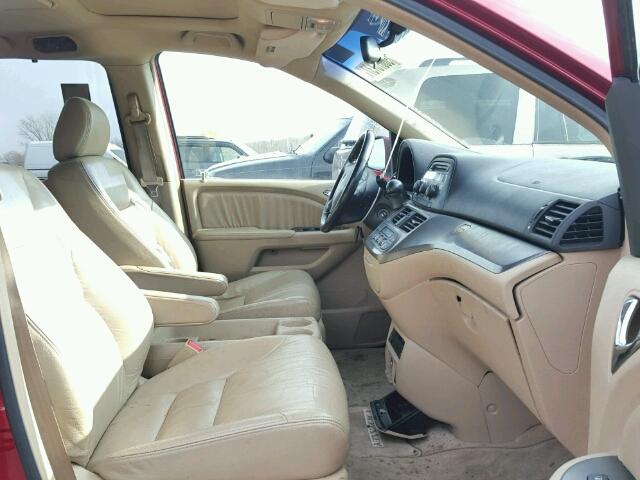 5FNRL38706B426184 - 2006 HONDA ODYSSEY EX RED photo 5