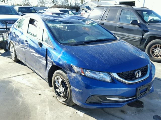 19XFB2F57FE270815 - 2015 HONDA CIVIC LX BLUE photo 1