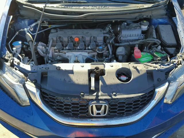 19XFB2F57FE270815 - 2015 HONDA CIVIC LX BLUE photo 7