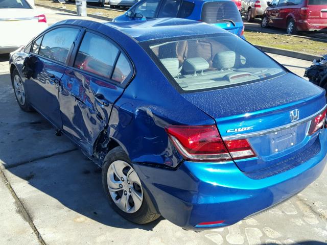 19XFB2F57FE270815 - 2015 HONDA CIVIC LX BLUE photo 9