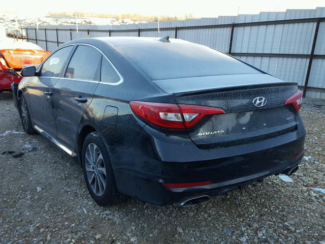 5NPE34AF6FH132604 - 2015 HYUNDAI SONATA SPO BLACK photo 3