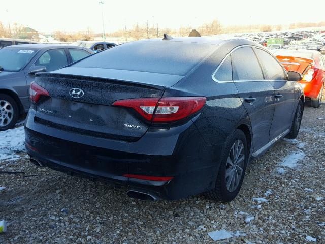 5NPE34AF6FH132604 - 2015 HYUNDAI SONATA SPO BLACK photo 4