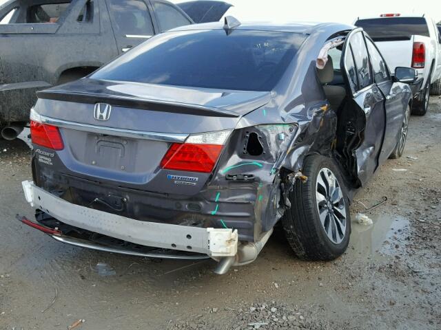 1HGCR6F73FA002338 - 2015 HONDA ACCORD HYB GRAY photo 4