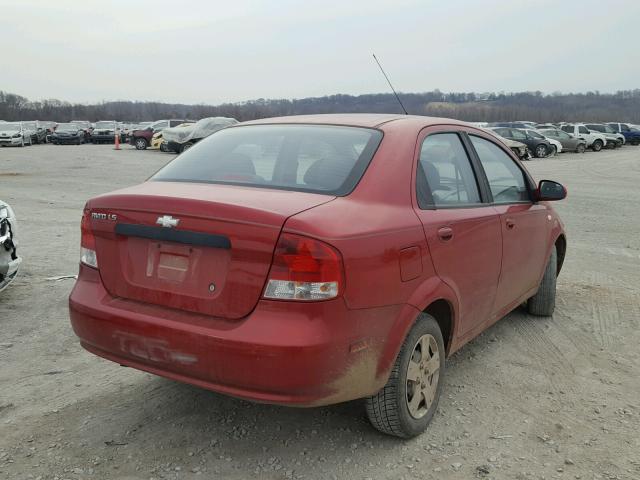 KL1TD56646B636855 - 2006 CHEVROLET AVEO BASE RED photo 4