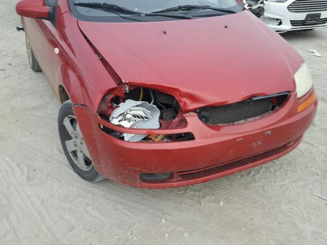 KL1TD56646B636855 - 2006 CHEVROLET AVEO BASE RED photo 9