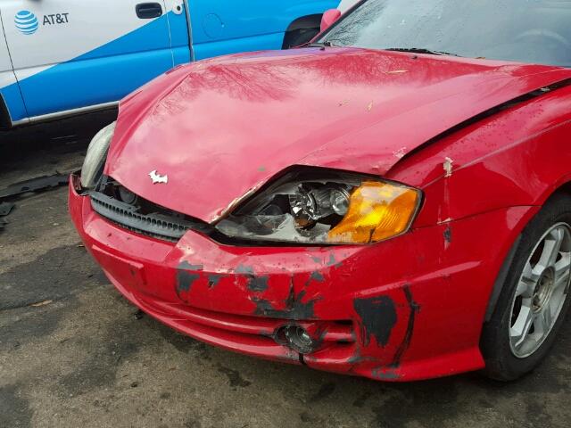 KMHHN65F43U099564 - 2003 HYUNDAI TIBURON GT RED photo 9