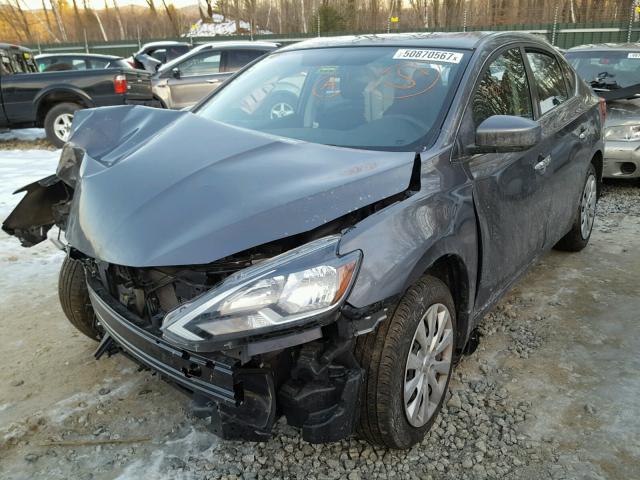 3N1AB7AP2HY235829 - 2017 NISSAN SENTRA S GRAY photo 2