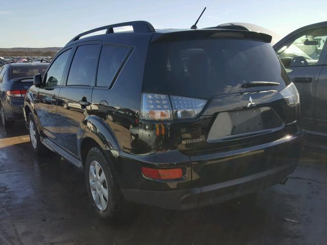 JA4AS2AW4CU017386 - 2012 MITSUBISHI OUTLANDER BLACK photo 3