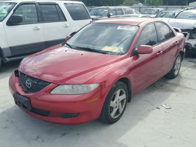 1YVFP80C335M21145 - 2003 MAZDA 6 I RED photo 2