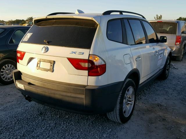 WBXPA93464WC33436 - 2004 BMW X3 3.0I WHITE photo 4