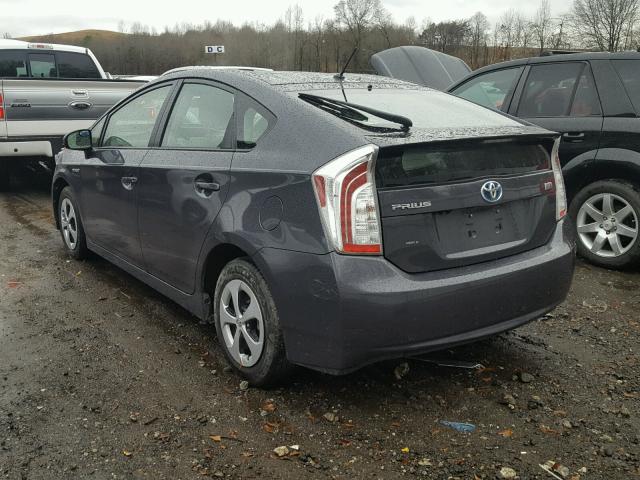 JTDKN3DU5C5481430 - 2012 TOYOTA PRIUS GRAY photo 3