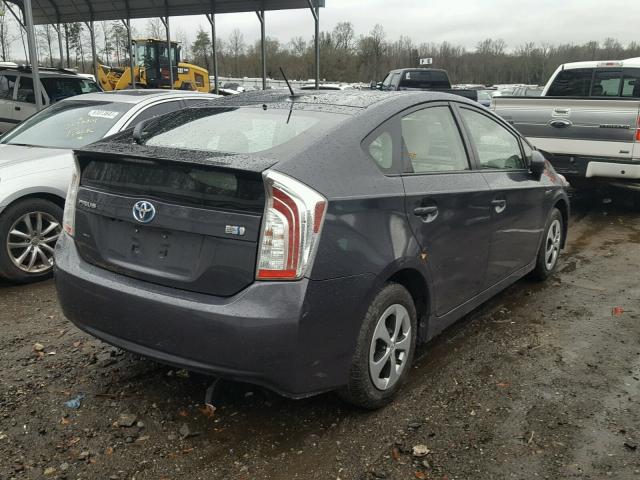 JTDKN3DU5C5481430 - 2012 TOYOTA PRIUS GRAY photo 4