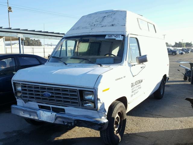 1FTDE14Y2LHB23734 - 1990 FORD ECONOLINE WHITE photo 2