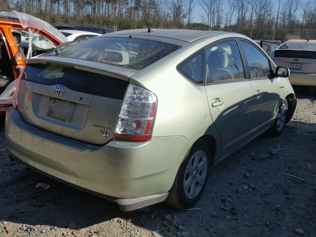 JTDKB20U677582933 - 2007 TOYOTA PRIUS GREEN photo 4