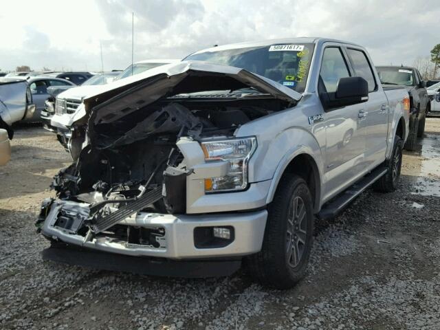 1FTEW1EP2GKE10863 - 2016 FORD F150 SUPER SILVER photo 2