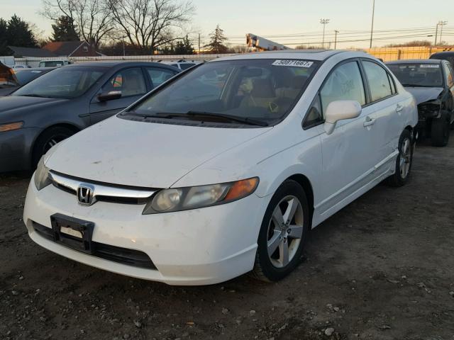 1HGFA16817L140370 - 2007 HONDA CIVIC EX WHITE photo 2