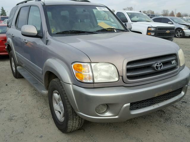 5TDBT44A22S074577 - 2002 TOYOTA SEQUOIA SR GRAY photo 1