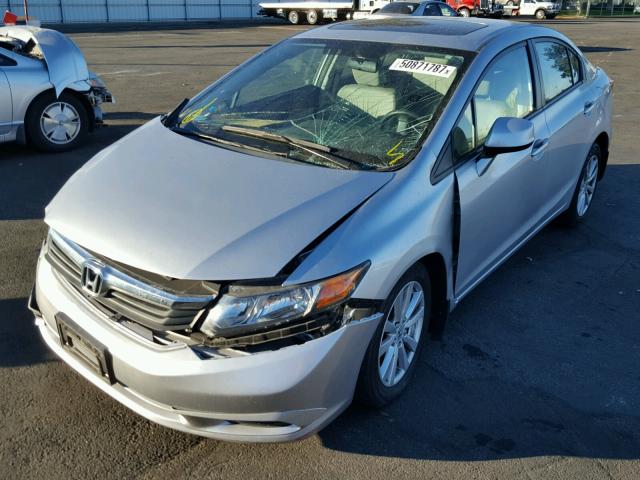 19XFB2F91CE332451 - 2012 HONDA CIVIC EXL SILVER photo 2