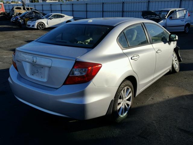 19XFB2F91CE332451 - 2012 HONDA CIVIC EXL SILVER photo 4